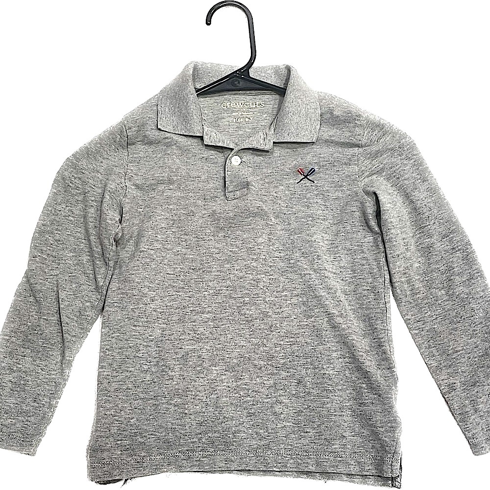 Crewcuts Boys Long-Sleeve Polo (Size 6-7)
